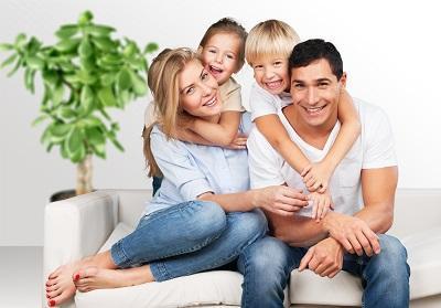 Family smiling after general dentistry exam in Annapolis,MD