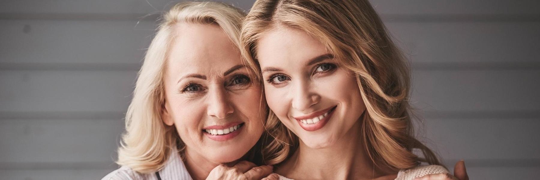 mother and daughter smiling after gum disease treatment in Annapolis, MD