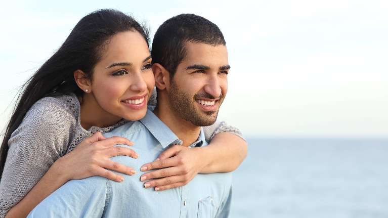 A couple after dental implant in Annapolis, MD.