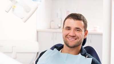 A gentleman smiling after sedation in Annapolis, MD.
